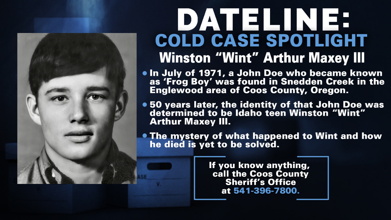 [IMAGE] Woman&rsquo;s search for biological father linked to 50-year mystery of a 1971 Oregon John Doe known as &lsquo;Frog Boy&rsquo;